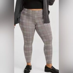 Torrid gray plaid full length leggings size 1X